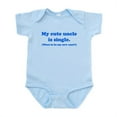 thumbnail image 1 of CafePress - My Cute Uncle Is Single Body Suit - Baby Light Bodysuit, Size Newborn - 24 Months, 1 of 4