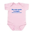 thumbnail image 1 of CafePress - My Cute Uncle Is Single Body Suit - Baby Light Bodysuit, Size Newborn - 24 Months, 1 of 4