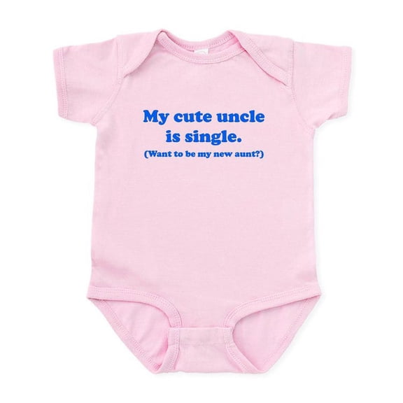 CafePress - My Cute Uncle Is Single Body Suit - Baby Light Bodysuit, Size Newborn - 24 Months