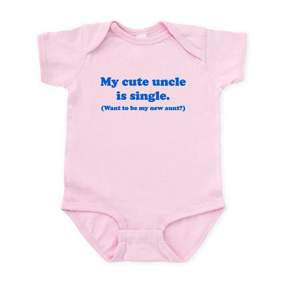 CafePress - My Cute Uncle Is Single Body Suit - Baby Light Bodysuit, Size Newborn - 24 Months