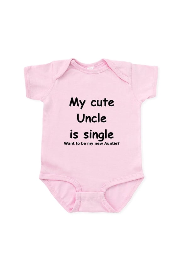 - My Cute Uncle Is Single Infant Bodysuit - Baby Light Bodysuit, Size Newborn - 24 Months