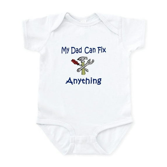 CafePress - My Dad Can Fix Anything / Onesie Body Suit - Baby Light Bodysuit, Size Newborn - 24 Months