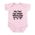 thumbnail image 1 of CafePress - My Dad Has Better Tattoos Than Your Dad Body Suit - Baby Light Bodysuit, Size Newborn - 24 Months, 1 of 4