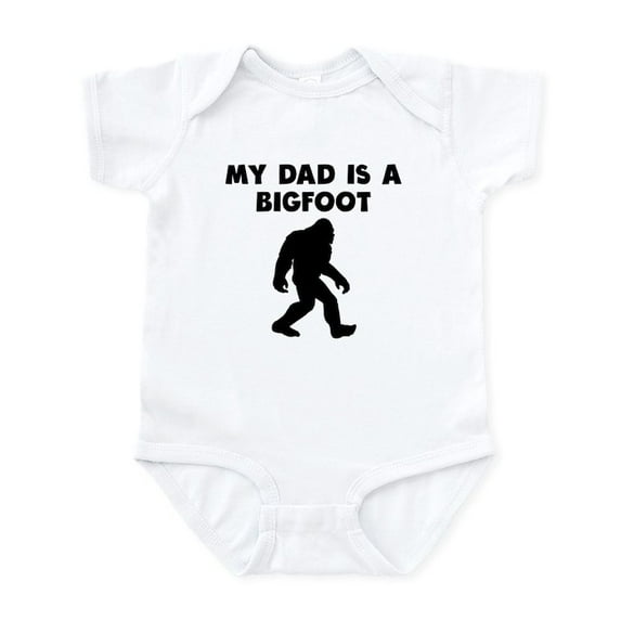 CafePress - My Dad Is A Bigfoot Body Suit - Baby Light Bodysuit, Size Newborn - 24 Months