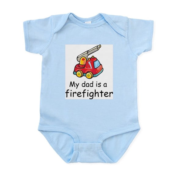 CafePress - My Dad Is A Firefighter Infant Bodysuit - Baby Light Bodysuit, Size Newborn - 24 Months
