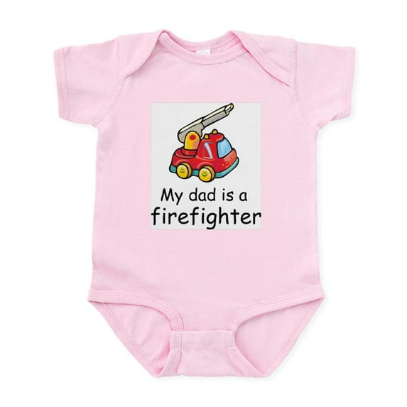 CafePress - My Dad Is A Firefighter Infant Bodysuit - Baby Light Bodysuit, Size Newborn - 24 Months