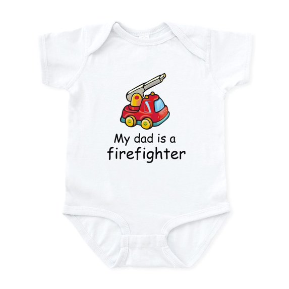 CafePress - My Dad Is A Firefighter Infant Bodysuit - Baby Light Bodysuit, Size Newborn - 24 Months