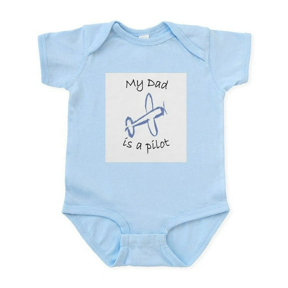 CafePress - My Dad Is A Pilot Airplane Infant Bodysuit - Baby Light Bodysuit, Size Newborn - 24 Months