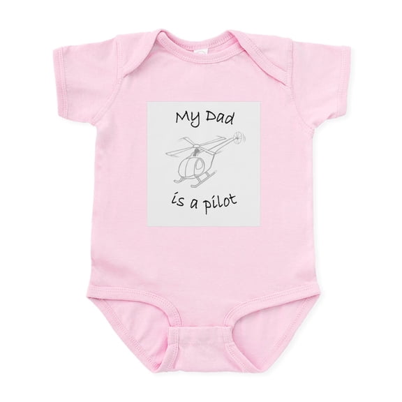CafePress - My Dad Is A Pilot Helicopter Infant Bodysuit - Baby Light Bodysuit, Size Newborn - 24 Months