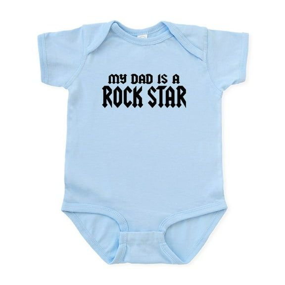 CafePress - My Dad Is A Rock Star Infant Bodysuit - Baby Light Bodysuit, Size Newborn - 24 Months