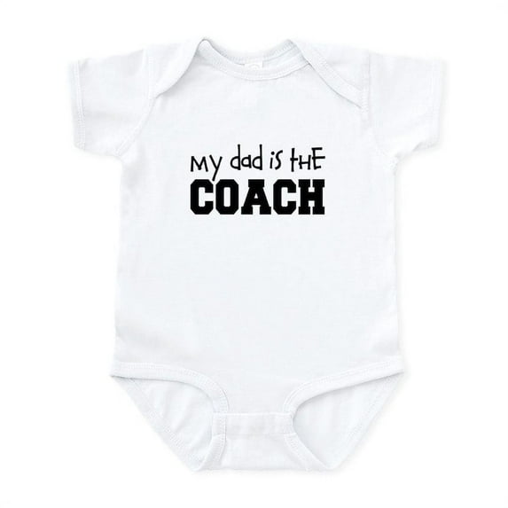 CafePress - My Dad Is The Coach - Baby Light Bodysuit, Size Newborn - 24 Months