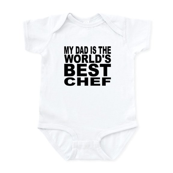CafePress - My Dad Is The Worlds Best Chef Body Suit - Baby Light Bodysuit, Size Newborn - 24 Months