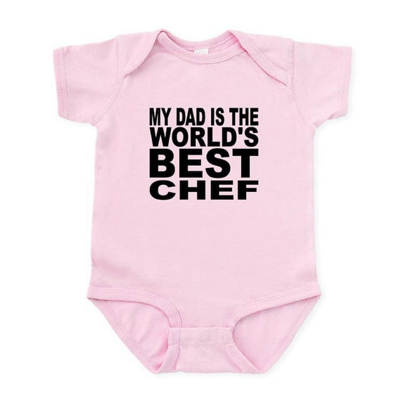CafePress - My Dad Is The Worlds Best Chef Body Suit - Baby Light Bodysuit, Size Newborn - 24 Months