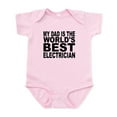 thumbnail image 1 of CafePress - My Dad Is The Worlds Best Electrician Body Suit - Baby Light Bodysuit, Size Newborn - 24 Months, 1 of 4