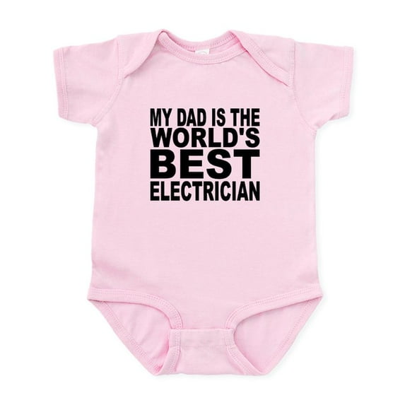 CafePress - My Dad Is The Worlds Best Electrician Body Suit - Baby Light Bodysuit, Size Newborn - 24 Months
