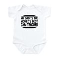 thumbnail image 1 of CafePress - My Dad Is The Worlds Best Gym Teacher Body Suit - Baby Light Bodysuit, Size Newborn - 24 Months, 1 of 4