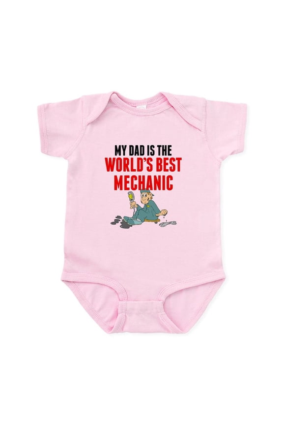 - My Dad Is The Worlds Best Mechanic Body Suit - Baby Light Bodysuit, Size Newborn - 24 Months