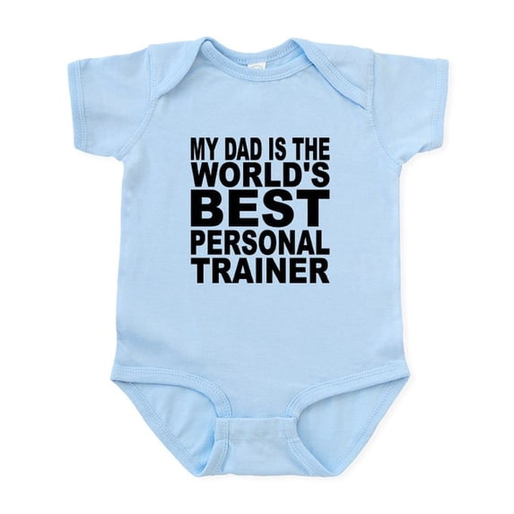 CafePress - My Dad Is The Worlds Best Personal Trainer Body Su - Baby Light Bodysuit, Size Newborn - 24 Months