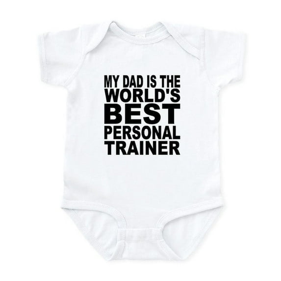 CafePress - My Dad Is The Worlds Best Personal Trainer Body Su - Baby Light Bodysuit, Size Newborn - 24 Months