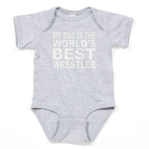 CafePress - My Dad Is The Worlds Best Wrestler - Cute Infant Bodysuit Baby Romper - Size Newborn - 24 Months