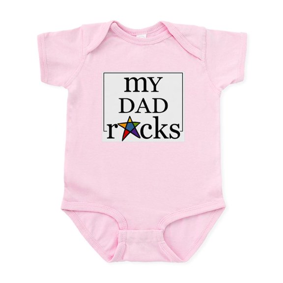 CafePress - My Dad Rocks Infant Bodysuit - Baby Light Bodysuit