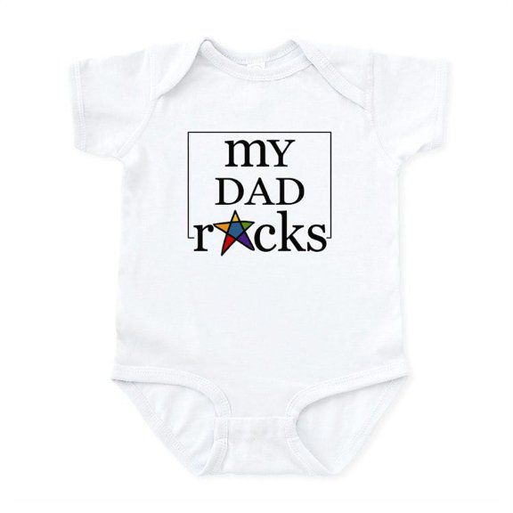 CafePress - My Dad Rocks Infant Bodysuit - Baby Light Bodysuit