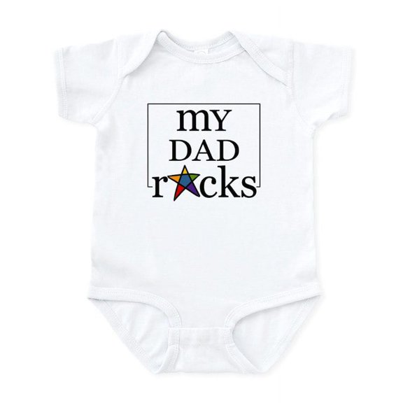 CafePress - My Dad Rocks Infant Bodysuit - Baby Light Bodysuit