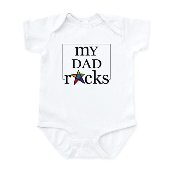 CafePress - My Dad Rocks Infant Bodysuit - Baby Light Bodysuit