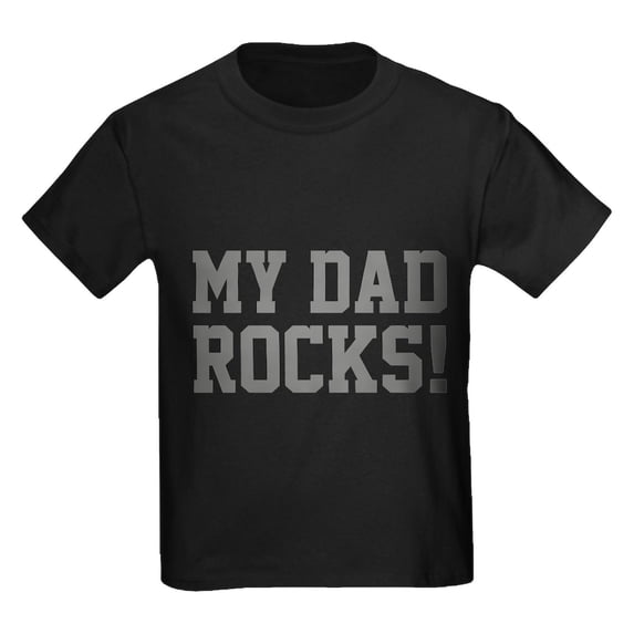 CafePress - My Dad Rocks! Kids Dark T Shirt - Dark T-Shirt Kids XS-XL