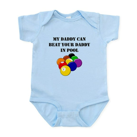 CafePress - My Daddy Can Beat Your Daddy In Pool Body Suit - Baby Light Bodysuit, Size Newborn - 24 Months