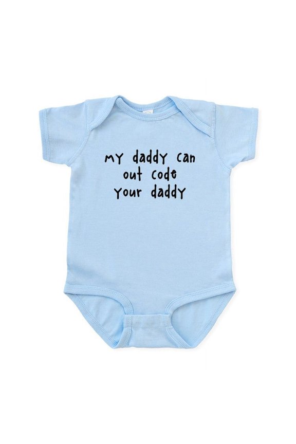 - My Daddy Can Out Code Your Da Infant Bodysuit - Baby Light Bodysuit, Size Newborn - 24 Months