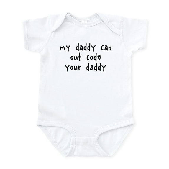CafePress - My Daddy Can Out Code Your Da Infant Bodysuit - Baby Light Bodysuit, Size Newborn - 24 Months