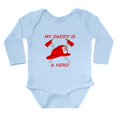 thumbnail image 1 of CafePress - My Daddy Is A Hero Body Suit - Long Sleeve Cotton Baby Bodysuit, 1 of 4