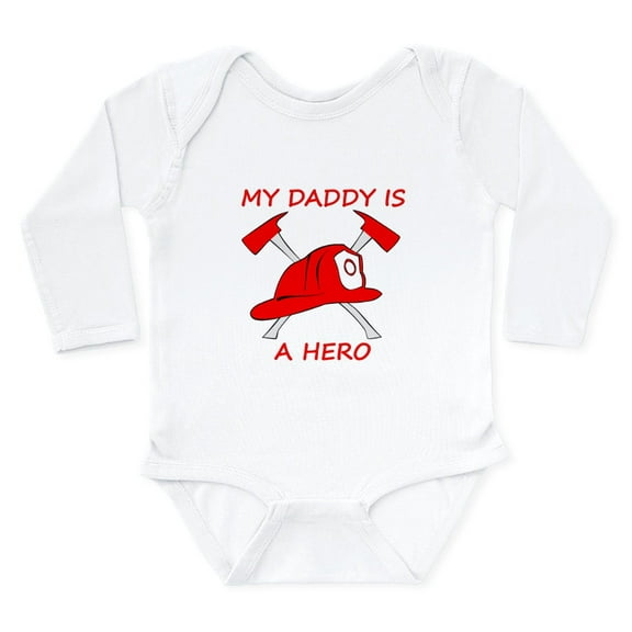 CafePress - My Daddy Is A Hero Body Suit - Long Sleeve Cotton Baby Bodysuit