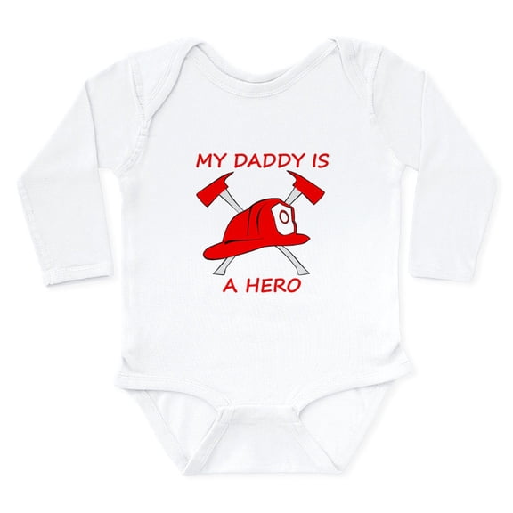 CafePress - My Daddy Is A Hero Body Suit - Long Sleeve Cotton Baby Bodysuit
