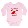 thumbnail image 1 of CafePress - My Daddy Is A Hero Body Suit - Long Sleeve Cotton Baby Bodysuit, 1 of 4