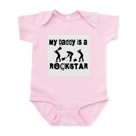 CafePress - My Daddy Is A Rock Star Infant Bodysuit - Baby Light Bodysuit, Size Newborn - 24 Months