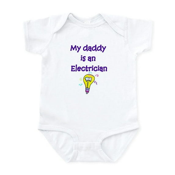 CafePress - My Daddy Is An Electrician Infant Bodysuit - Baby Light Bodysuit, Size Newborn - 24 Months