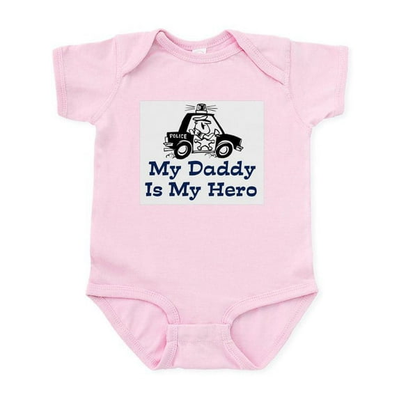 CafePress - My Daddy Is My Hero (Policema Infant Bodysuit - Baby Light Bodysuit, Size Newborn - 24 Months