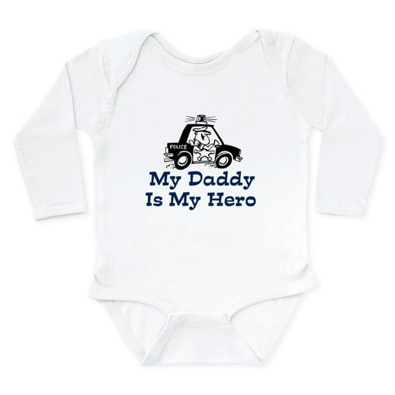 CafePress - My Daddy Is My Hero (Policeman) Body Suit - Long Sleeve Cotton Baby Bodysuit