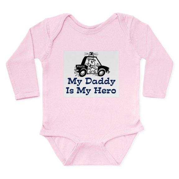 CafePress - My Daddy Is My Hero (Policeman) Body Suit - Long Sleeve Cotton Baby Bodysuit