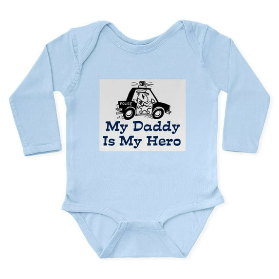 CafePress - My Daddy Is My Hero (Policeman) Body Suit - Long Sleeve Cotton Baby Bodysuit