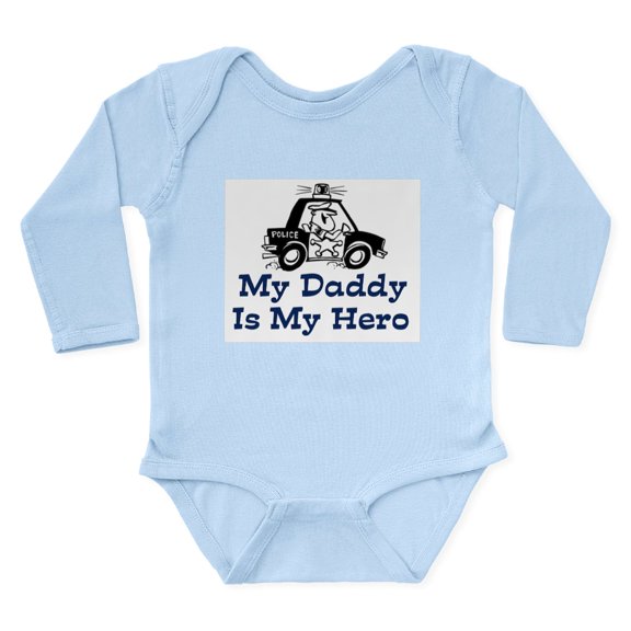 CafePress - My Daddy Is My Hero (Policeman) Body Suit - Long Sleeve Cotton Baby Bodysuit