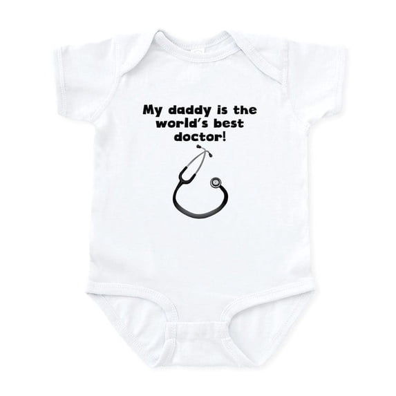 CafePress - My Daddy Is The Words Best Doctor Body Suit - Baby Light Bodysuit, Size Newborn - 24 Months