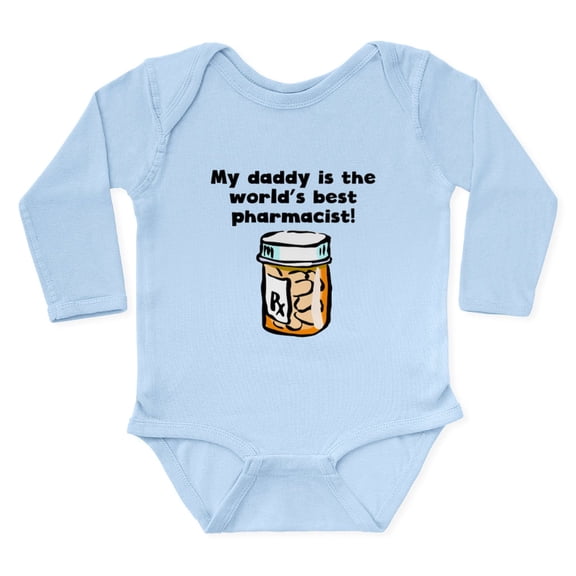 CafePress - My Daddy Is The Words Best Pharmacist Body Suit - Long Sleeve Cotton Baby Bodysuit