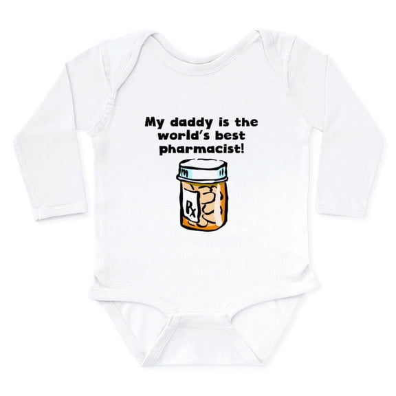 CafePress - My Daddy Is The Words Best Pharmacist Body Suit - Long Sleeve Cotton Baby Bodysuit