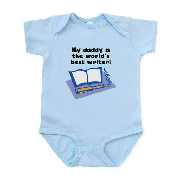 CafePress - My Daddy Is The Words Best Writer Body Suit - Baby Light Bodysuit, Size Newborn - 24 Months