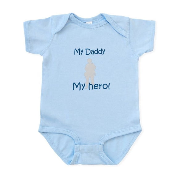 CafePress - My Daddy My Hero Infant Bodysuit - Baby Light Bodysuit, Size Newborn - 24 Months