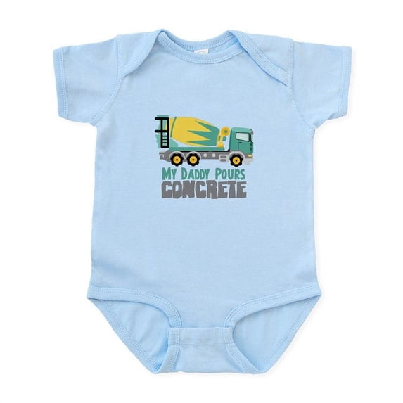 CafePress - My Daddy Pours CONCRETE Body Suit - Baby Light Bodysuit, Size Newborn - 24 Months