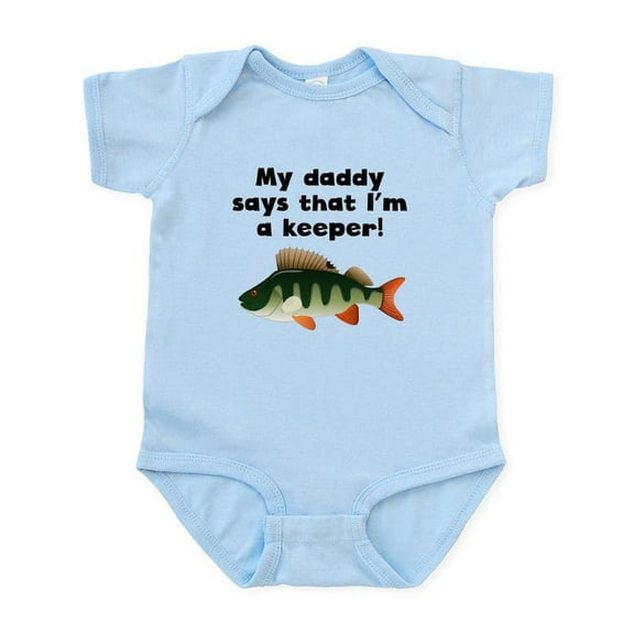CafePress - My Daddy Says Im A Keeper Body Suit - Baby Light Bodysuit, Size Newborn - 24 Months